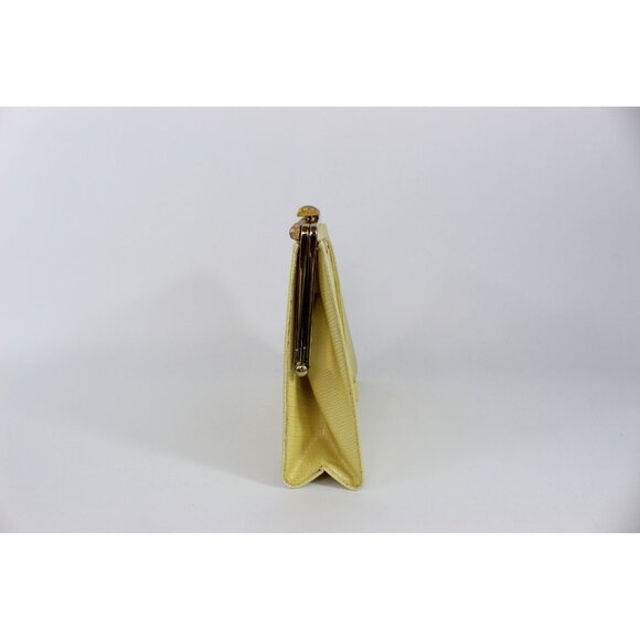 Vintage L & M After Five Bamboo Frame Clutch with Faux Lizard Finish and Attache - Picture 3 of 16